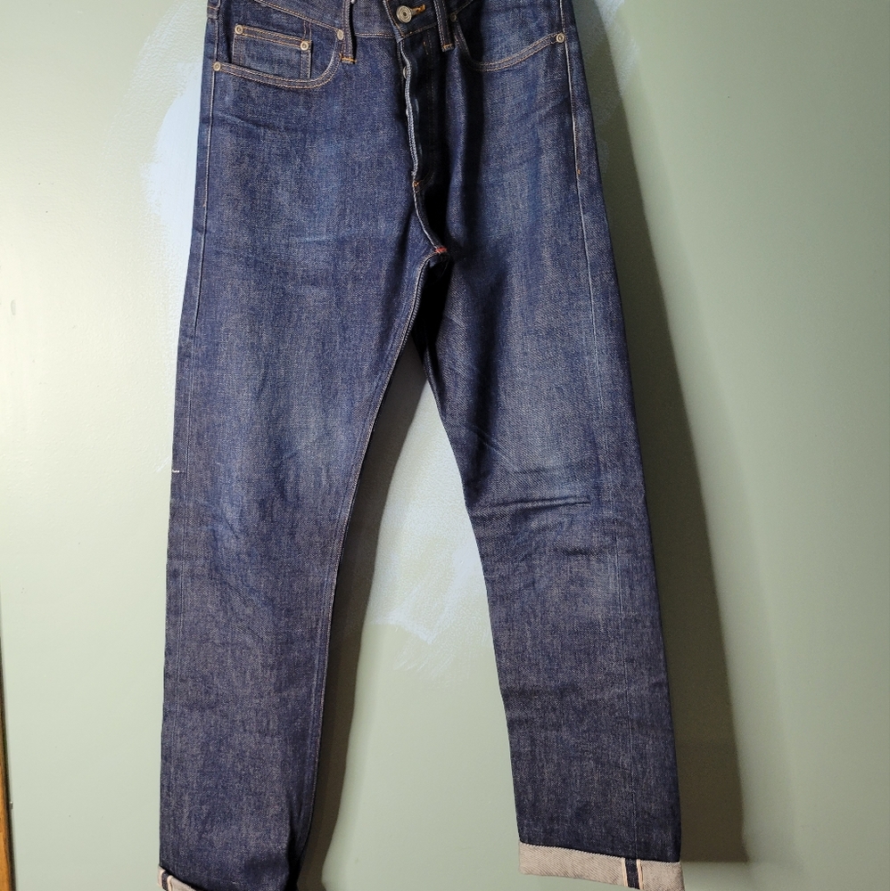 Gustin Selvedge Straight Raw Made In Usa Jeans Size 31 Gem
